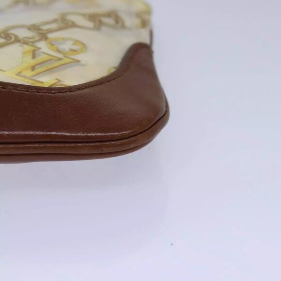 LOUIS VUITTON Monogram Charm Pochette Plat Coin Purse Brown - Picture 16 of 16